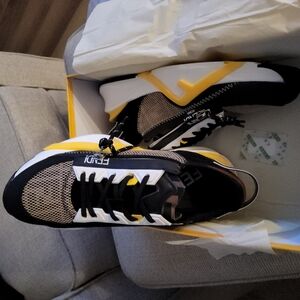 Fendi Black and Yellow Sneakers Bold Design